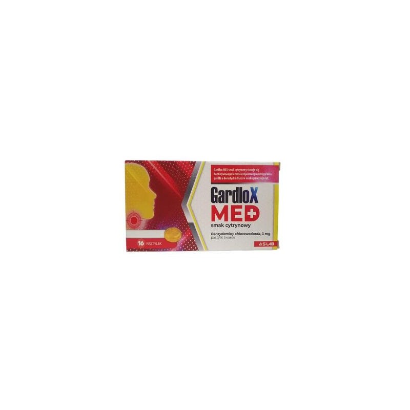 Gardlox Med smak cytrynowy, 3mg, 16 pastylek twardych 