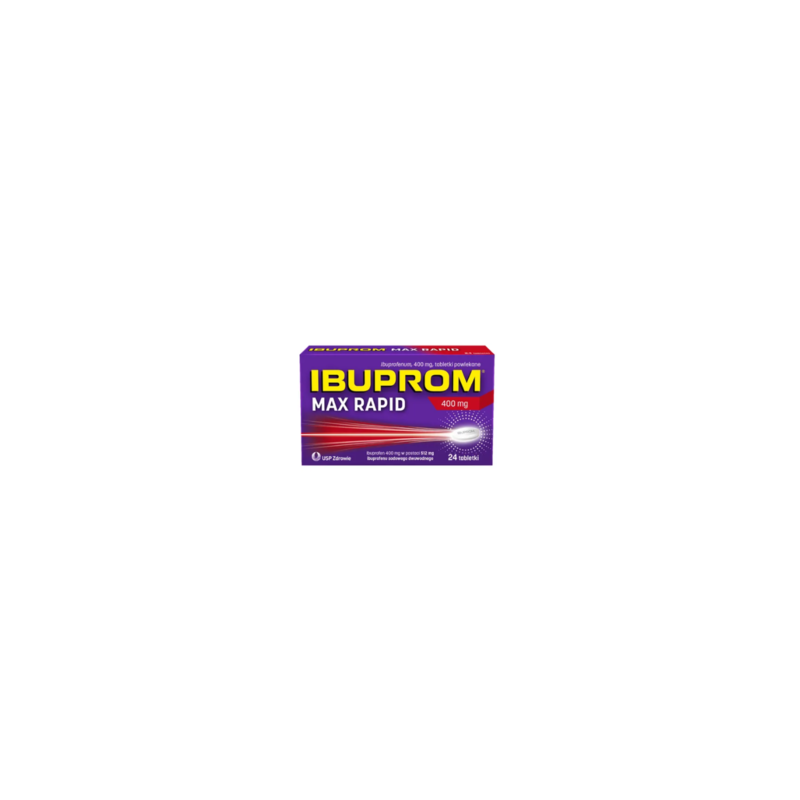 Ibuprom Max Rapid, 400 mg, 24 tabletki drażowane 