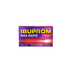 Ibuprom Max Rapid, 400 mg, 12 tabletek drażowanych