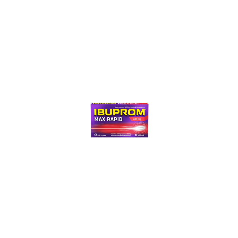 Ibuprom Max Rapid, 400 mg, 12 tabletek drażowanych 