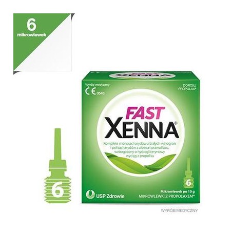 Xenna Fast, roztwór, 6 mikrowlewek doodbytniczych