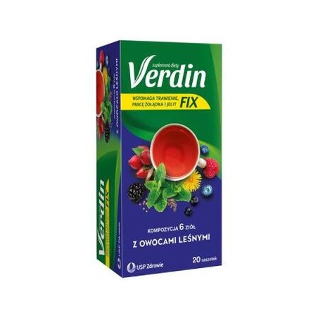  Verdin FIX z Owocami leśnymi, 20 saszetek 