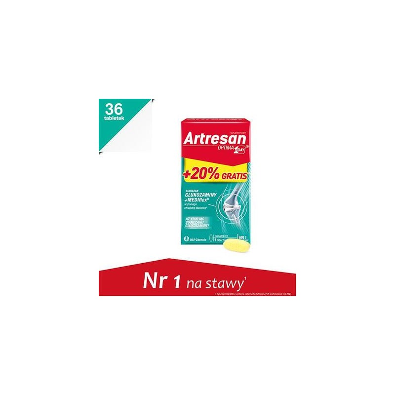 Artresan Optima 1 a Day, tabletki, 36 tabletek (30 szt. + 6 szt.) 