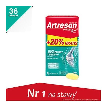  Artresan Optima 1 a Day, tabletki, 36 tabletek (30 szt. + 6 szt.) 