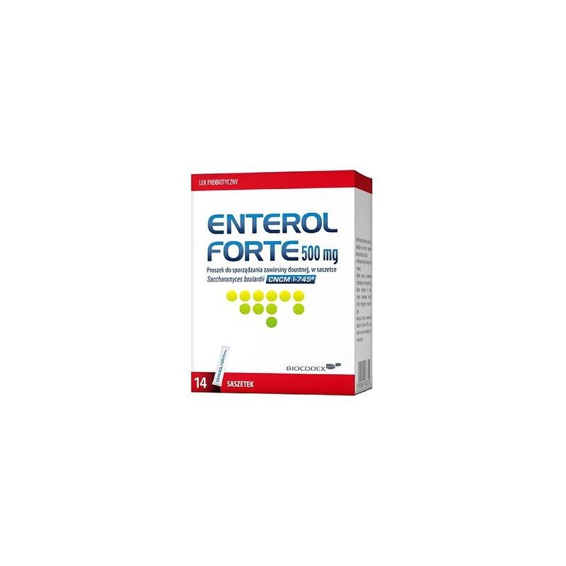 Enterol Forte, 500 mg, proszek do sporządzania zawiesiny doustnej, 14 saszetek 