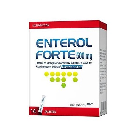 Enterol Forte, 500 mg, proszek do sporządzania zawiesiny doustnej, 14 saszetek