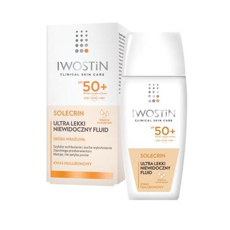 Iwostin Solecrin Ultra Lekki Niewidoczny Fluid SPF50+, 40 ml