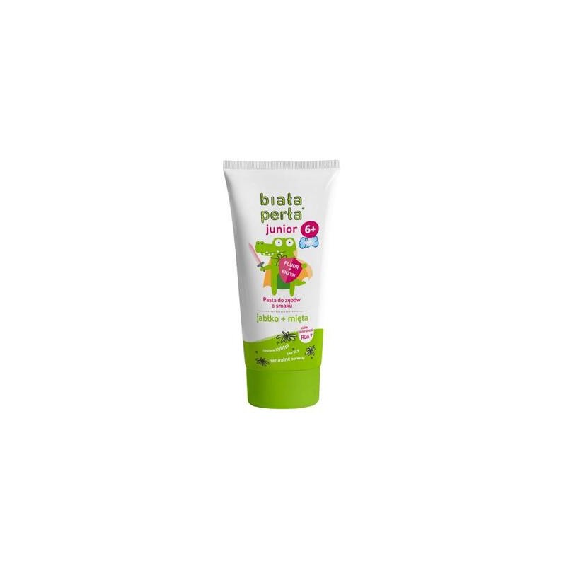 Biała Perła Junior 6+ Pasta do zębów jabłko-mięta, 75 ml 