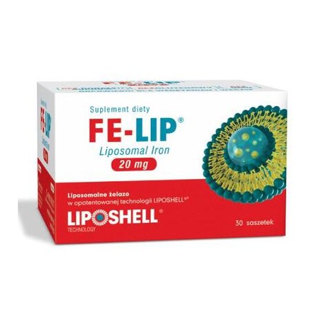  FE-LIP Liposomal Iron 20 mg, żel doustny, 30 saszetek po 5 g 