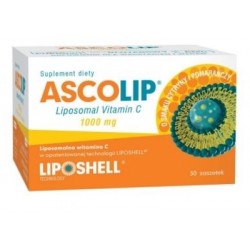 Ascolip Liposomalna witamina C 1000 mg, smak cytrynowy i pomarańczowy, 30 saszetek