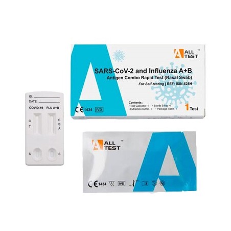 AllTest SARS-CoV-2 And Influenza A+B Antigen Combo Rapid Test (nasal ...