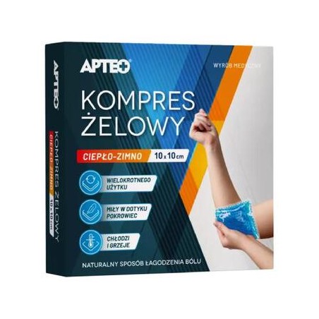 Kompres żelowy ciepło/zimno 10 x 10 cm Apteo, 1 szt.