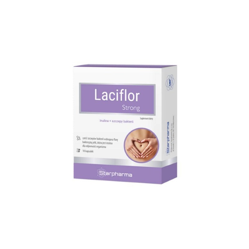 Laciflor Strong, Suplement diety, 10 kapsułek 