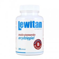 Lewitan, drożdże piwowarskie i arcydzięgiel, 200 tabletek