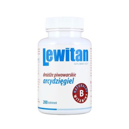  Lewitan, drożdże piwowarskie i arcydzięgiel, 200 tabletek 