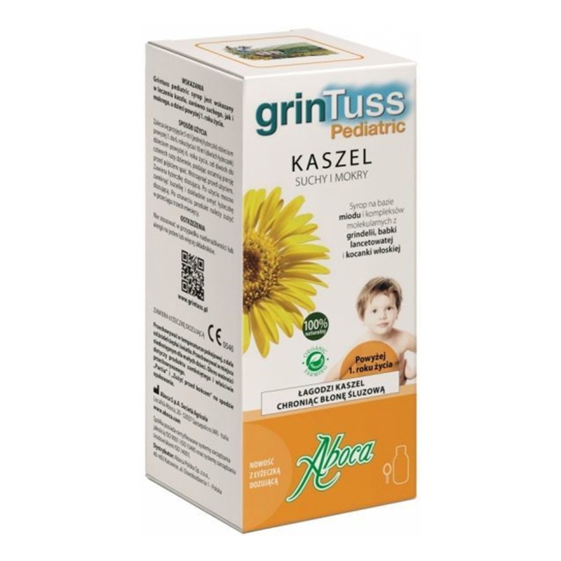 GrinTuss Pediatric, syrop na kaszel suchy i mokry, 128 g 