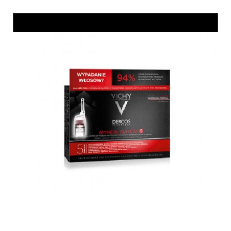  Vichy Dercos Aminexil Clinical 5, kuracja przeciw wypadaniu włosów dla mężczyzn, 6 ml x 21 ampułek 