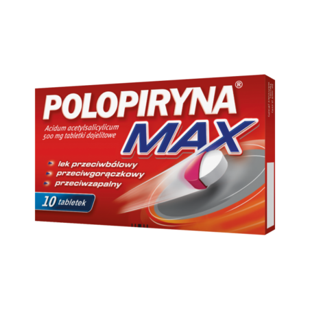  Polopiryna Max 500 mg, 10 tabletek dojelitowych 