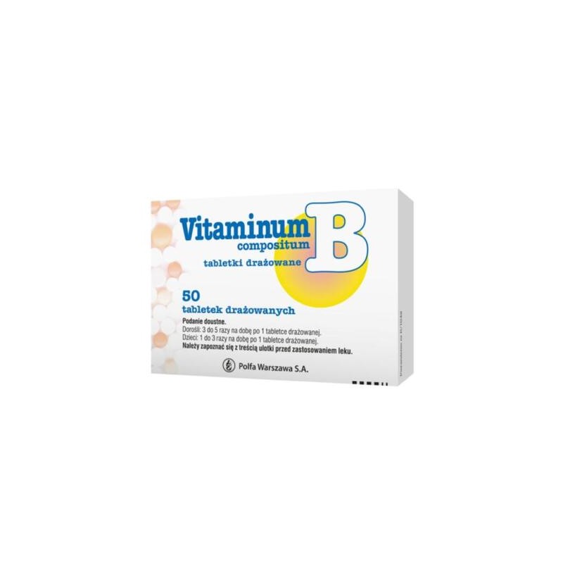 Vitaminum B Compositum, 50 tabletek drażowane 