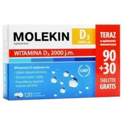 Molekin D3 2000 j.m., 120 tabletek powlekanych