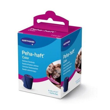 Opaska elast. Peha-Haft Color BLue, niebieska 6 cm x 4 m, 1 sztuka