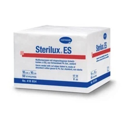  Sterilux ES Kompresy z gazy niejałowej 17nit. 12 warstw 5 x 5 cm, 100 szt. 