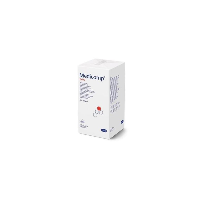 Sterilux ES Kompresy z gazy niejałowej 17nit. 12 warstw 7,5 x 7,5 cm,  100 szt. 
