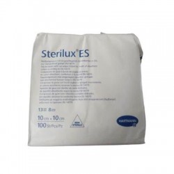 Sterilux ES Kompresy z gazy niejałowej 13-nitkowe 8-warstwowe, 10cm x 10cm, 100 sztuk