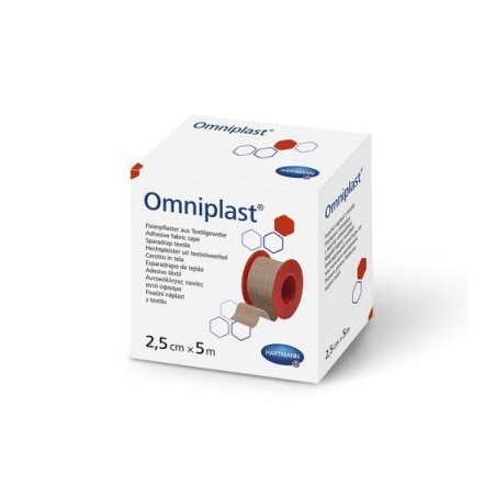  Plaster Omniplast 2.5cm x 5m na tkaninie z wiskozy, 1 sztuka 