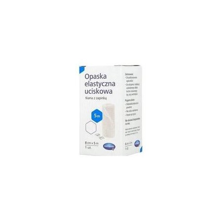  Opaska elastyczna uciskowa tkana z zapinką 8cm x 5m, 1 sztuka 