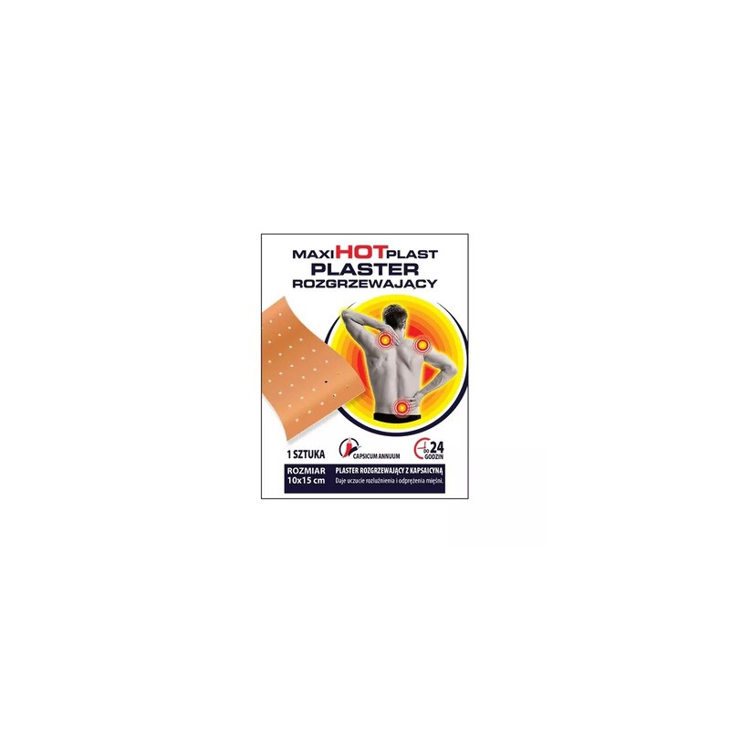 Plaster rozgrzewający Maxi Hot Plast,10x15 cm, 50 sztuk 