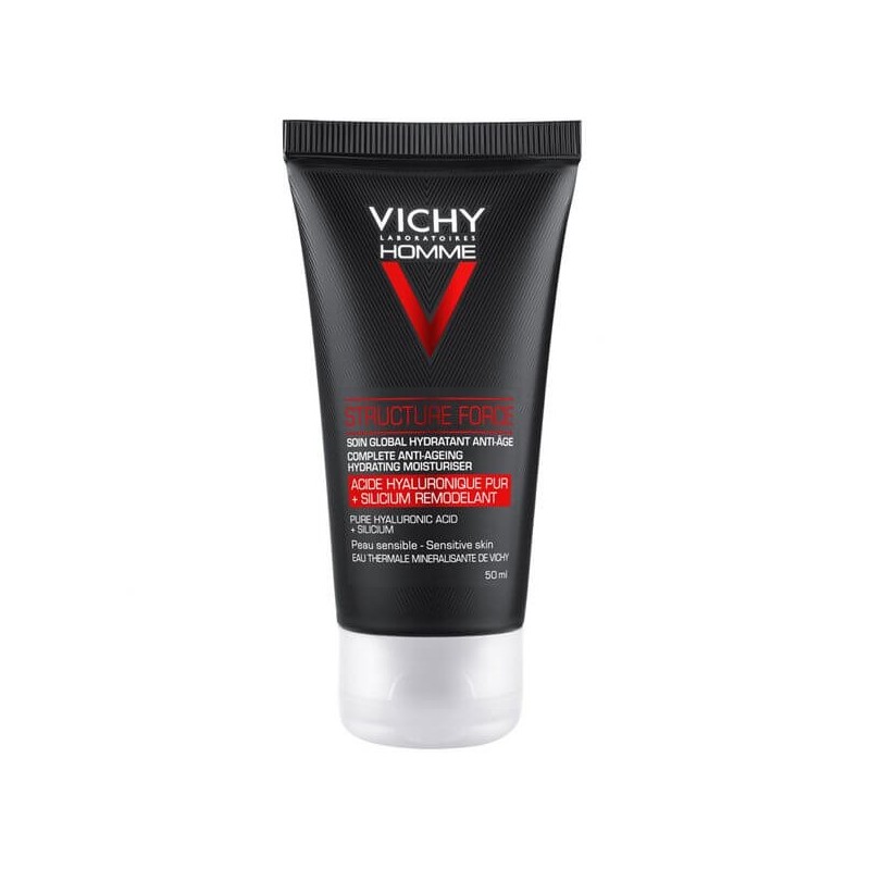 Vichy Homme Structure Force Przeciwzmarszczkowy krem wzmacniający z kwasem hialuronowym, 50 ml 