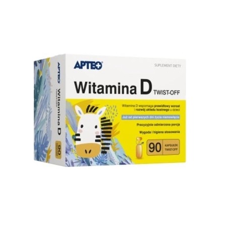 Witamina D twist-off Apteo Dziecko, 90 kapsułek