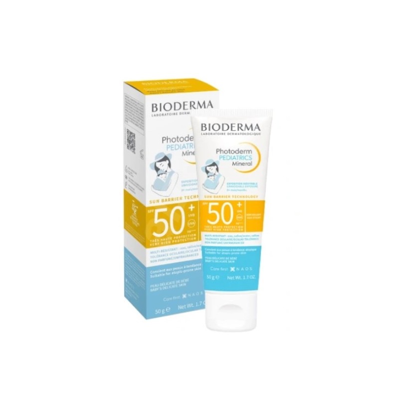 Bioderma Photoderm Pediatrics, fluid mineralny dla dzieci, do skóry wrażliwej i alergicznej, SPF 50+, 50 g 