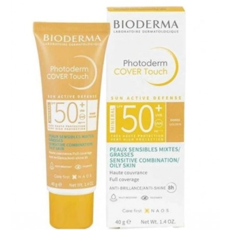  Bioderma Photoderm Cover Touch Mineral SPF 50+ Kryjący Podkład mineralny odcień ciemny, 40 g 