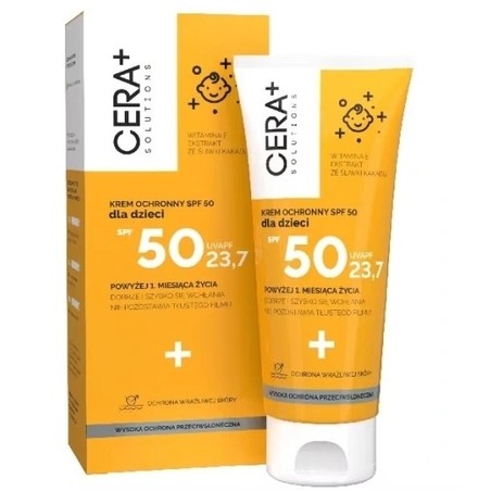  Cera+ Solutions, krem ochronny na słońce z filtrami, dla dzieci od 1 miesiąca życia, SPF 50, 50ml 