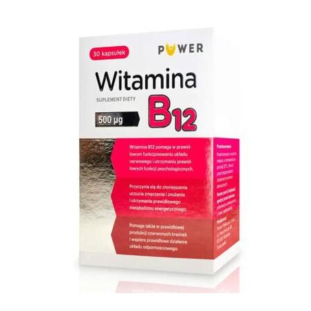  Witamina B12 Forte PUWER, 30 kapsułek 