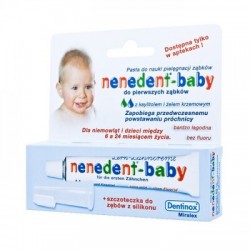 Zestaw Nenedent Baby, pasta do zębów dla dzieci, 6-24 miesiące + szczoteczka do zębów, silikonowa
