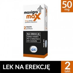 Maxigra Max 50 mg, 2 tabletki