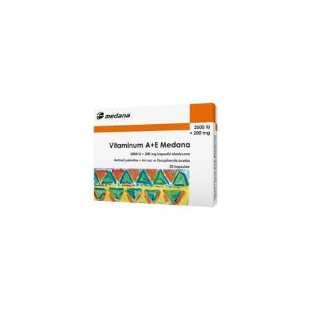  Vitaminum A + E (2500 j.m. + 200 mg), 20 kapsułek 