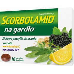 Scorbolamid na gardło, 16 pastylek do ssania