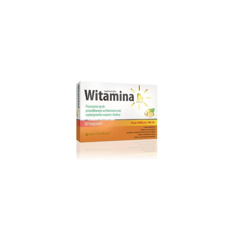 Witamina D3 2000 j.m., suplement diety, 60 kapsułek miękkich 