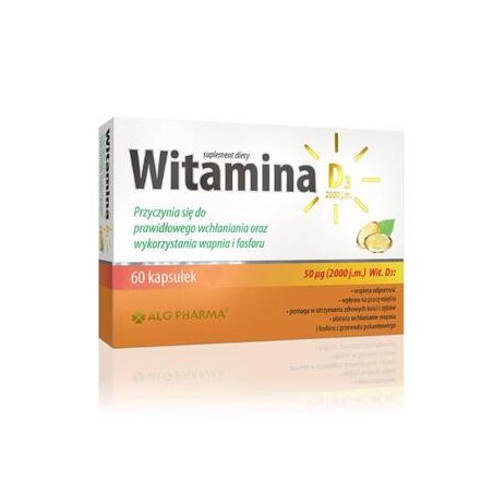 Witamina D3 2000 j.m., suplement diety, 60 kapsułek miękkich