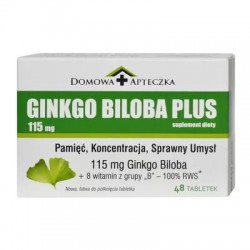 Ginkgo Biloba Plus 115 mg, 48 tabletek
