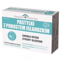 Domowa Apteczka Pastylki z Porostem Islandzkim, 30 pastylek miękkich do ssania