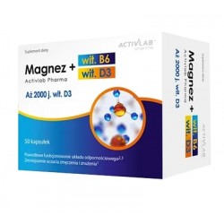 Activlab Pharma Magnez B6 + D3, 50 kapsułek