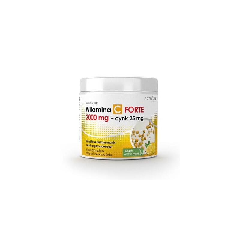 Activlab Pharma Witamina C 2000 mg + Cynk 25 mg Forte, suplement diety, 500 g 