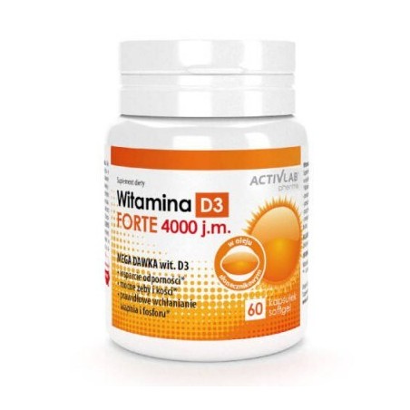 Activlab Pharma Witamina D3 4000 j.m., suplement diety, 60 kapsułek
