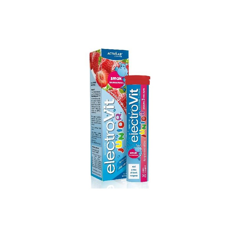 Activlab Pharma ElectroVit Junior smak truskawkowy, 20 tabletek musujących 