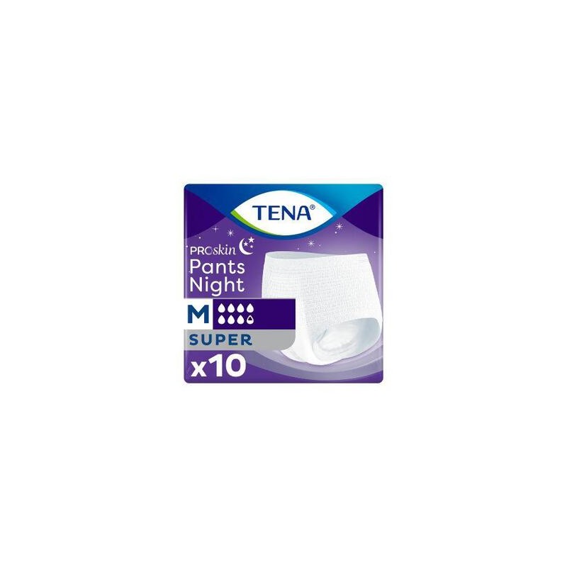 Tena Pants ProSkin Super Night, majtki chłonne OTC Edition, rozmiar M, 80-110 cm, Super, 10 sztuk 